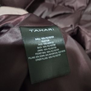 Women's Tahari long winter fur lined coat